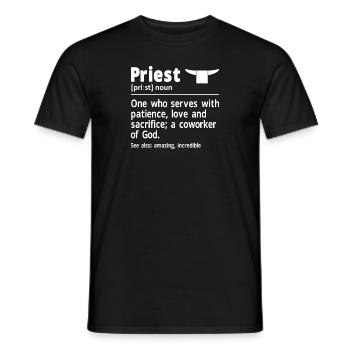 Priest Catholic Christian priest - Men's T-Shirt - black - Front - AI Model Male 178 light (178cm)