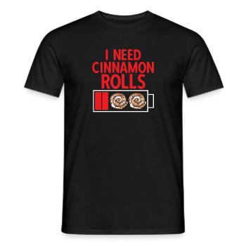 Rouleau à la cannelle - T-shirt homme - noir - Devant - AI Model Male 178 light (178cm)