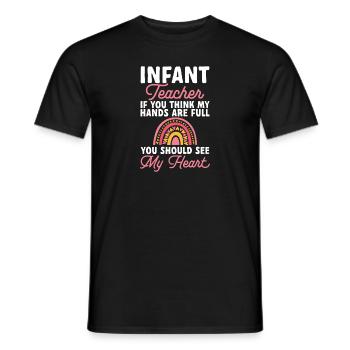 Enseignante de maternelle Éducatrice de centre de garde - T-shirt homme - noir - Devant - AI Model Male 178 light (178cm)