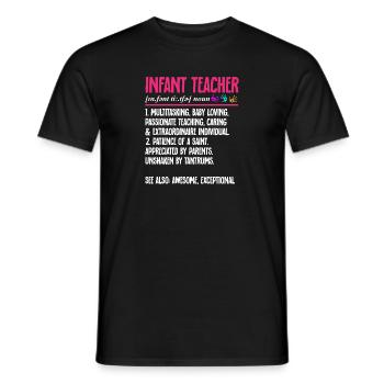 Enseignante de maternelle Éducatrice de centre de garde - T-shirt homme - noir - Devant - AI Model Male 178 light (178cm)