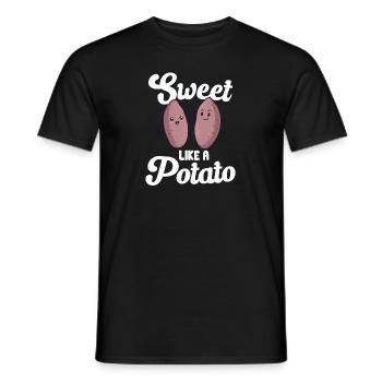 Légumes-racines de patates douces - T-shirt homme - noir - Devant - AI Model Male 178 light (178cm)
