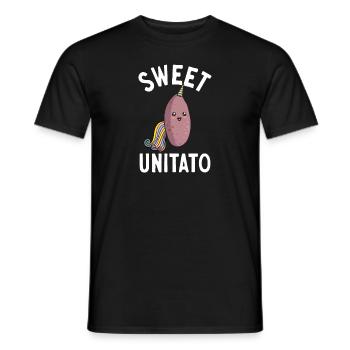 Légumes-racines de patates douces - T-shirt homme - noir - Devant - AI Model Male 178 light (178cm)