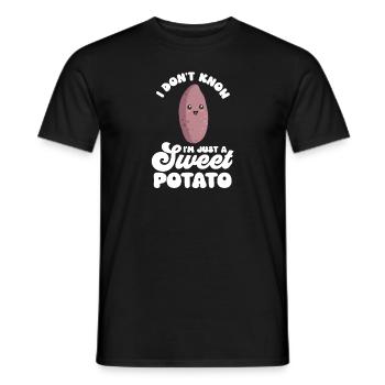 Légumes-racines de patates douces - T-shirt homme - noir - Devant - AI Model Male 178 light (178cm)
