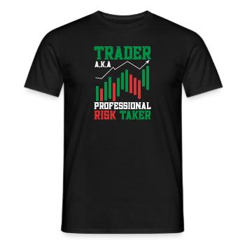 Trading Crypto Stock Market Investor Day Trader - T-shirt homme - noir - Devant - AI Model Male 178 light (178cm)