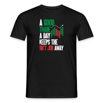 Trading Crypto Stock Market Investor Day Trader - T-shirt homme - noir - Devant - AI Model Male 178 light (178cm)
