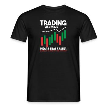 Trading Crypto Stock Market Investor Day Trader - T-shirt homme - noir - Devant - AI Model Male 178 light (178cm)