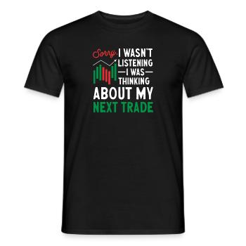 Trading Crypto Stock Market Investor Day Trader - Men's T-Shirt - black - Front - AI Model Male 178 light (178cm)