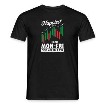 Trading Crypto Stock Market Investor Day Trader - T-shirt homme - noir - Devant - AI Model Male 178 light (178cm)