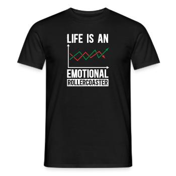 Trading Crypto Stock Market Investor Day Trader - T-shirt homme - noir - Devant - AI Model Male 178 light (178cm)