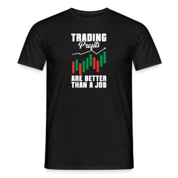 Trading Crypto Stock Market Investor Day Trader - T-shirt homme - noir - Devant - AI Model Male 178 light (178cm)