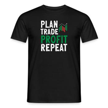 Trading Crypto Stock Market Investor Day Trader - T-shirt homme - noir - Devant - AI Model Male 178 light (178cm)