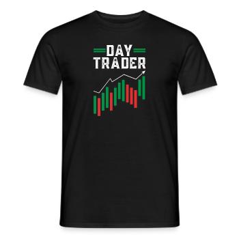 Trading Crypto Stock Market Investor Day Trader - T-shirt homme - noir - Devant - AI Model Male 178 light (178cm)