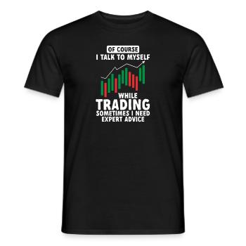Trading Crypto Stock Market Investor Day Trader - T-shirt homme - noir - Devant - AI Model Male 178 light (178cm)