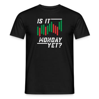 Trading Crypto Stock Market Investor Day Trader - T-shirt homme - noir - Devant - AI Model Male 178 light (178cm)