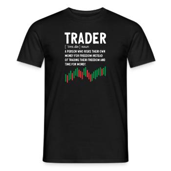Trading Crypto Stock Market Investor Day Trader - T-shirt homme - noir - Devant - AI Model Male 178 light (178cm)