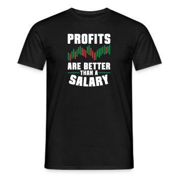 Trading Crypto Stock Market Investor Day Trader - Men's T-Shirt - black - Front - AI Model Male 178 light (178cm)