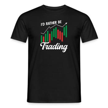 Trading Crypto Stock Market Investor Day Trader - T-shirt homme - noir - Devant - AI Model Male 178 light (178cm)