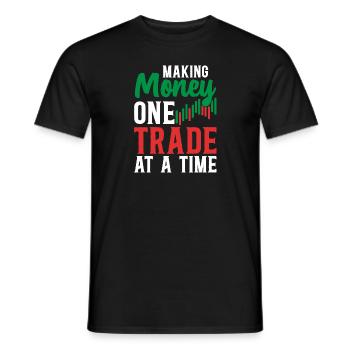 Trading Crypto Stock Market Investor Day Trader - T-shirt homme - noir - Devant - AI Model Male 178 light (178cm)