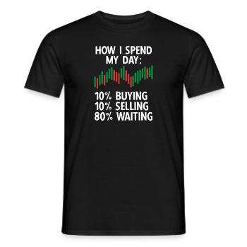 Trading Crypto Stock Market Investor Day Trader - T-shirt homme - noir - Devant - AI Model Male 178 light (178cm)