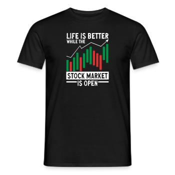 Trading Crypto Stock Market Investor Day Trader - T-shirt homme - noir - Devant - AI Model Male 178 light (178cm)