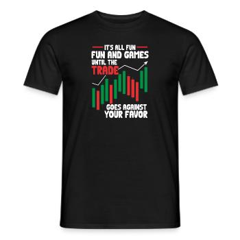 Trading Crypto Stock Market Investor Day Trader - T-shirt homme - noir - Devant - AI Model Male 178 light (178cm)
