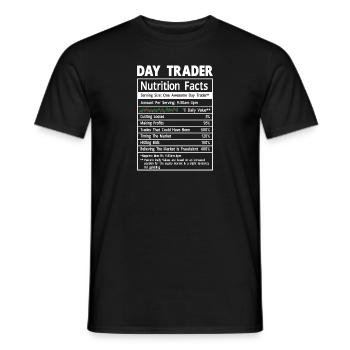 Trading Crypto Stock Market Investor Day Trader - T-shirt homme - noir - Devant - AI Model Male 178 light (178cm)