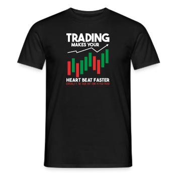 Trading Crypto Stock Market Investor Day Trader - T-shirt homme - noir - Devant - AI Model Male 178 light (178cm)