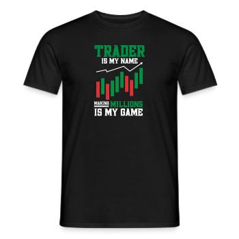 Trading Crypto Stock Market Investor Day Trader - T-shirt homme - noir - Devant - AI Model Male 178 light (178cm)