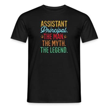 Deputy Principal - Men's T-Shirt - black - Front - AI Model Male 178 light (178cm)