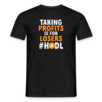 Bitcoin Kryptowährung BTC Crypto Trader - Männer T-Shirt - Schwarz - Vorne - AI Model Male 178 light (178cm)