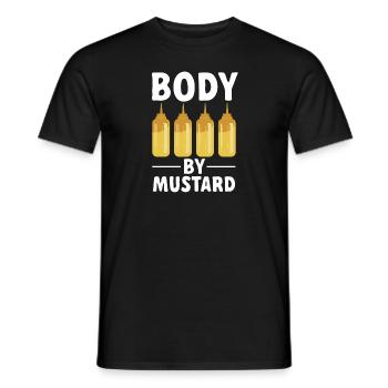 Senf Mustard - Männer T-Shirt - Schwarz - Vorne - AI Model Male 178 light (178cm)