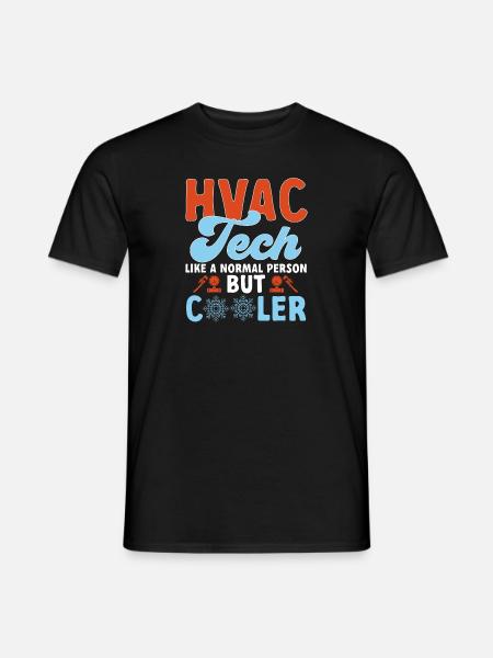 Heating, Air Conditioning, Ventilation, Technician - Men's T-Shirt - black