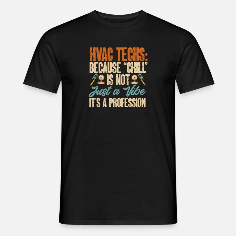 Heizung Klima Lüftung Techniker - Männer T-Shirt - Schwarz