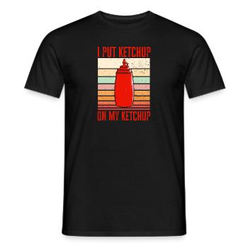Ketchup Tomatenketchup - Männer T-Shirt - Schwarz - Vorne - AI Model Male 178 light (178cm)