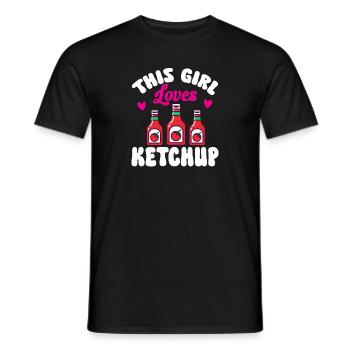 Ketchup Tomatenketchup - Männer T-Shirt - Schwarz - Vorne - AI Model Male 178 light (178cm)