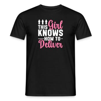Supplier Package Delivery - Men's T-Shirt - black - Front - AI Model Male 178 light (178cm)