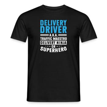 Supplier Package Delivery - Men's T-Shirt - black - Front - AI Model Male 178 light (178cm)