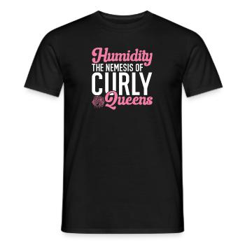 Curly Hair Afro Curls Natural Hair - Men's T-Shirt - black - Front - AI Model Male 178 light (178cm)