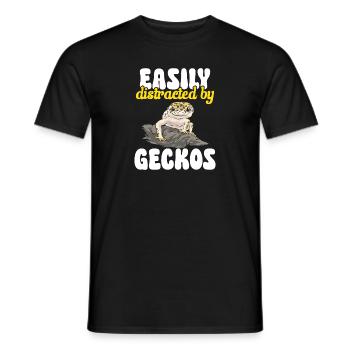 Leopard Gecko Reptile Pet Gecko - Men's T-Shirt - black - Front - AI Model Male 178 light (178cm)