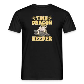 Gecko léopard Gecko reptile gecko de compagnie - T-shirt homme - noir - Devant - AI Model Male 178 light (178cm)