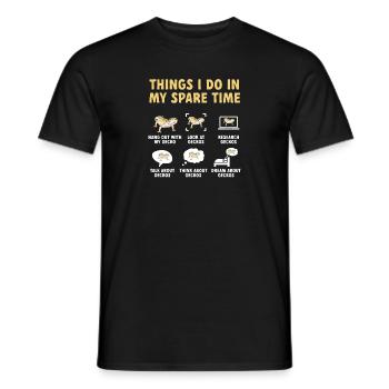 Leopard Gecko Reptile Pet Gecko - Men's T-Shirt - black - Front - AI Model Male 178 light (178cm)