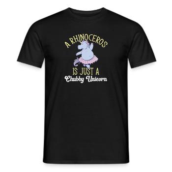 Rhino Rhino Unicorn - Men's T-Shirt - black - Front - AI Model Male 178 light (178cm)