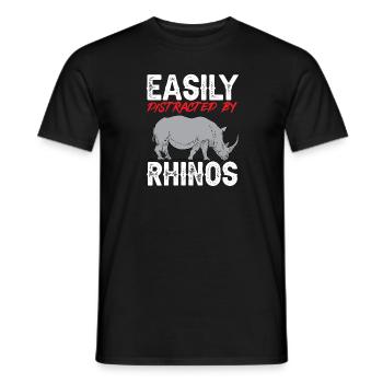 Rhino Rhino Unicorn - Men's T-Shirt - black - Front - AI Model Male 178 light (178cm)