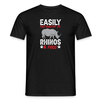 Rhino Rhino Unicorn - Men's T-Shirt - black - Front - AI Model Male 178 light (178cm)