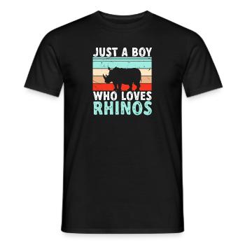 Rhino Rhino Unicorn - Men's T-Shirt - black - Front - AI Model Male 178 light (178cm)