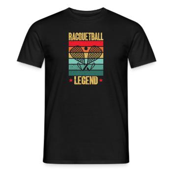 Joueur de racquetball Racquetball - T-shirt homme - noir - Devant - AI Model Male 178 light (178cm)