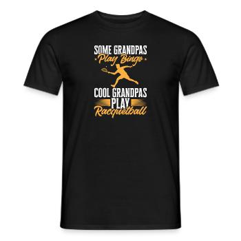 Joueur de racquetball Racquetball - T-shirt homme - noir - Devant - AI Model Male 178 light (178cm)