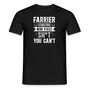 Farrier Horseshoe Horseshoeing - Men's T-Shirt - black - Front - AI Model Male 178 light (178cm)