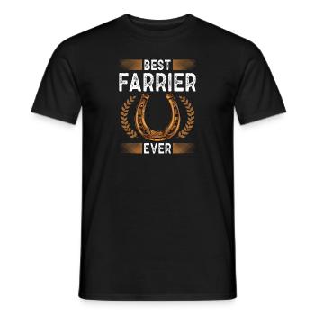 Farrier Horseshoe Horseshoeing - Men's T-Shirt - black - Front - AI Model Male 178 light (178cm)