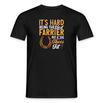 Farrier Horseshoe Horseshoeing - Men's T-Shirt - black - Front - AI Model Male 178 light (178cm)